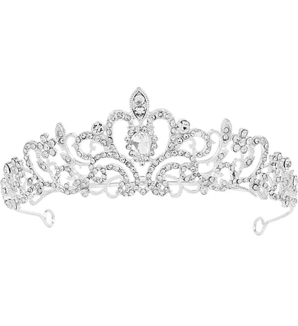 Tiara strass voor dames vooraanzicht – sieraden