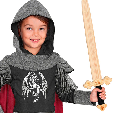 Ridder zwaard houten voor jongens (art. 12048) achterkant – accessoires