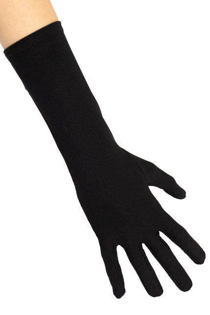 Handschoenen nylon lang zwart volwassenen — foto 17