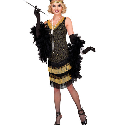 Roaring jaren 20 flapper jurk voor dames detailopname – kostuums