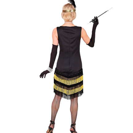 Roaring jaren 20 flapper jurk voor dames totaalbeeld – kostuums