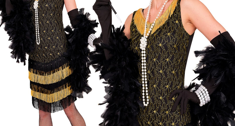 Roaring jaren 20 flapper jurk voor dames vooraanzicht – kostuums