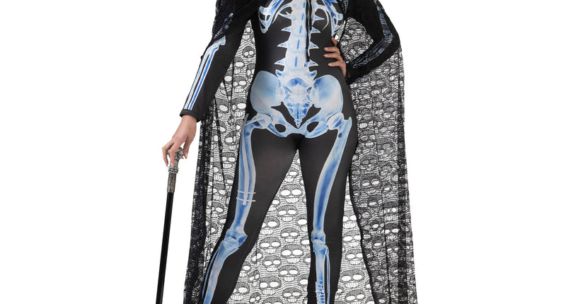 Halloween cape schedels kant