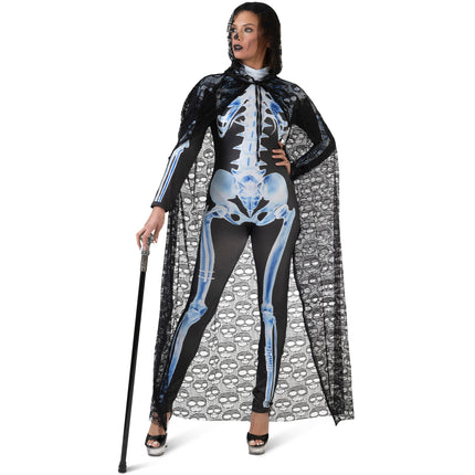Halloween cape schedels kant