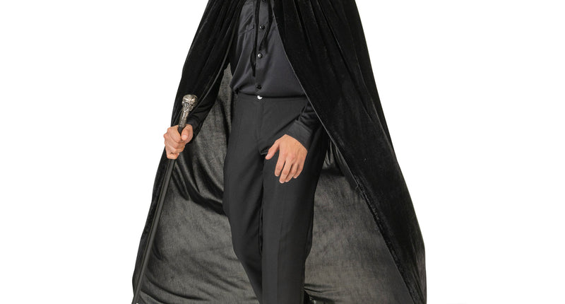 Zwarte cape velours