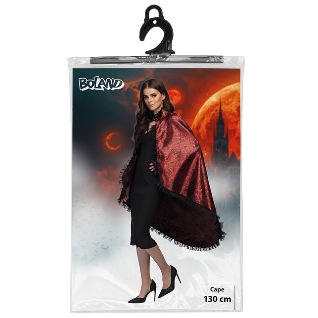 Cape Blood lady van Boland in de verpakking, rode cape van 130 cm voor Halloween