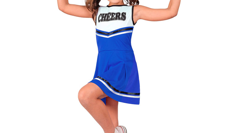 Cheerleader blauw kostuum Maudje kinderen