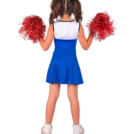 Cheerleader blauw kostuum Maudje kinderen — foto 4