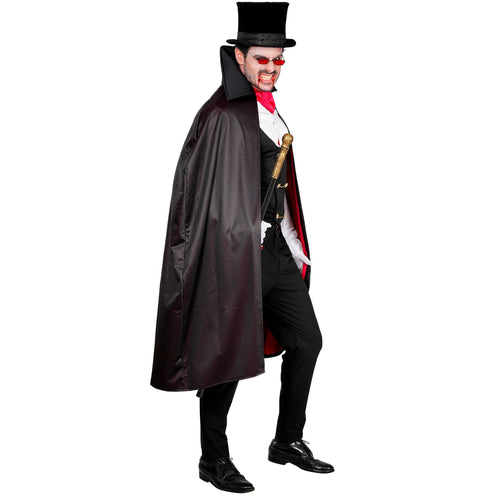 Vampier kostuum heren met cape, gilet en jabot — foto 4