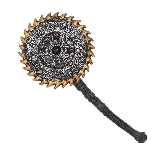 Horror cirkelzaag nepwapen zilver goud 49 cm — foto 2