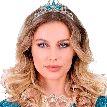 Tiara strass met blauw edelstenen sfeerbeeld – accessoires