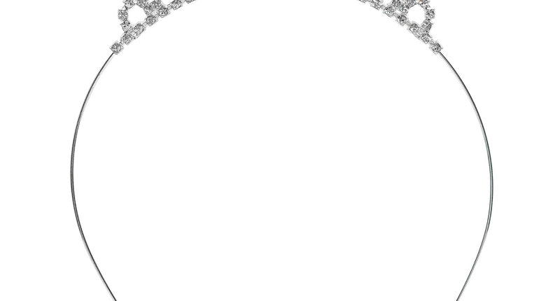 Tiara strass met blauw edelstenen vooraanzicht – accessoires