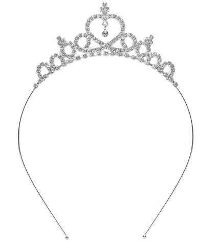 Tiara strass met hanger vooraanzicht – accessoires