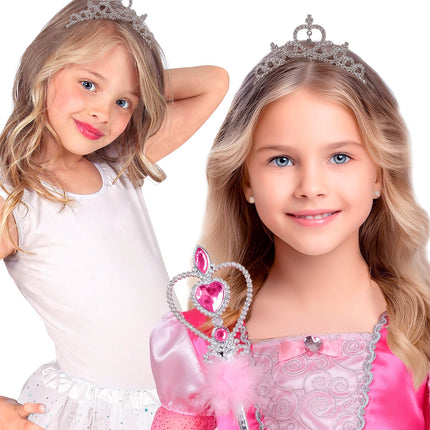 Tiara strass met hanger achterkant – accessoires