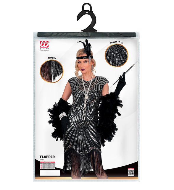 Roaring jaren 20 gatsby flapper jurk zilver voor dames styling – kostuums