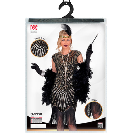 Roaring jaren 20 gatsby flapper jurk goud voor dames styling – kostuums