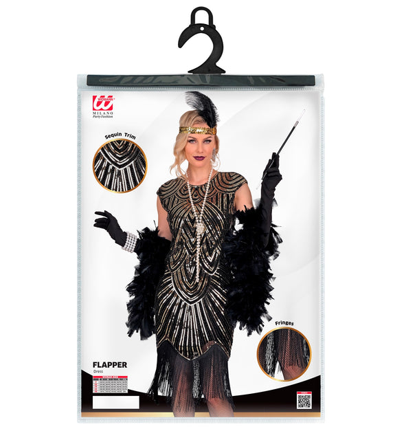 Roaring jaren 20 gatsby flapper jurk goud voor dames styling – kostuums