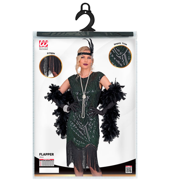 Roaring jaren 20 gatsby flapper jurk groen voor dames styling – kostuums