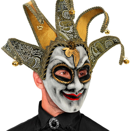 Venetiaanse masker nar voor heren sfeerbeeld – verkleedkleding
