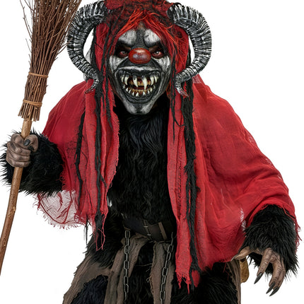 Masker met cape krampus voor heren achterkant – verkleedkleding