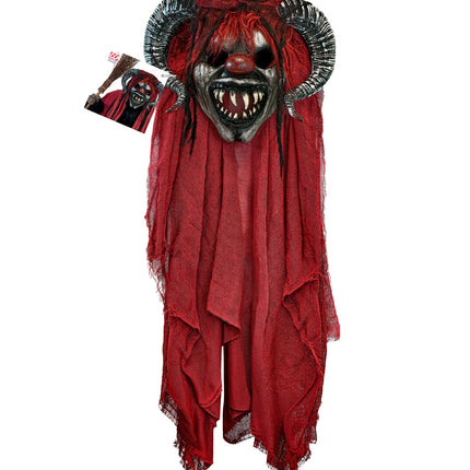 Masker met cape krampus voor heren zijaanzicht – verkleedkleding