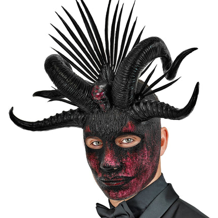 Voodoo masker priester totaalbeeld – verkleedkleding