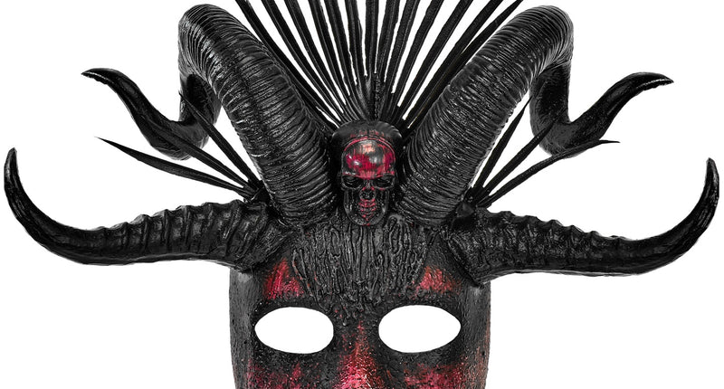 Voodoo masker priester vooraanzicht – verkleedkleding