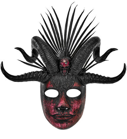 Voodoo masker priester vooraanzicht – verkleedkleding