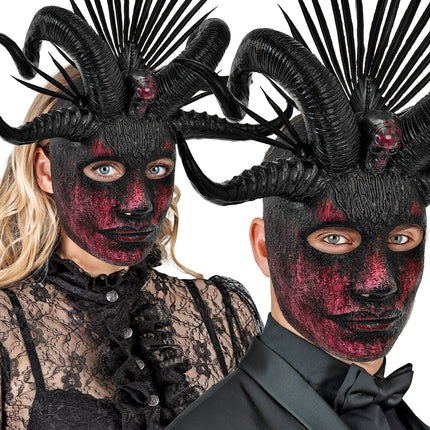 Voodoo masker priester detailopname – verkleedkleding