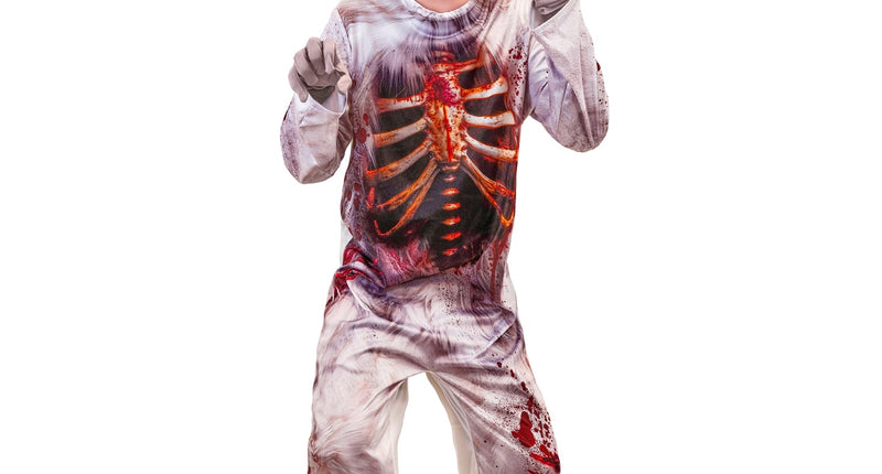 Zombie konijn jumpsuit voor jongens vooraanzicht – kostuums