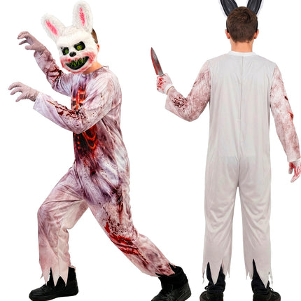 Zombie konijn jumpsuit voor jongens detailopname – kostuums