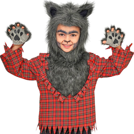 Weerwolf shirt voor jongens achterkant – kostuums