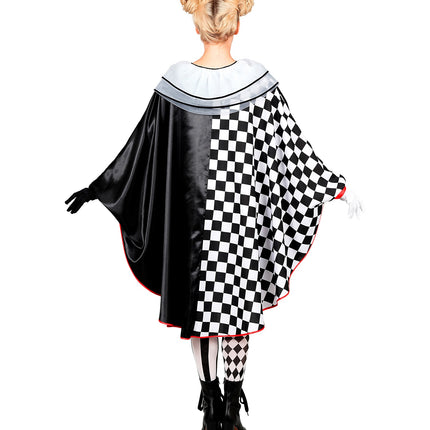 Pierrot poncho voor dames achterkant – kostuums