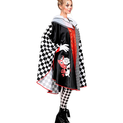 Pierrot poncho voor dames zijaanzicht – kostuums
