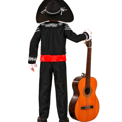 Mariachi Día de los Muertos colbert voor jongens close-up – kostuums