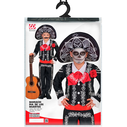 Mariachi Día de los Muertos colbert voor jongens totaalbeeld – kostuums