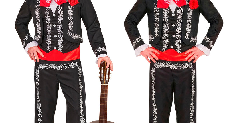 Mariachi Día de los Muertos colbert voor heren vooraanzicht – kostuums