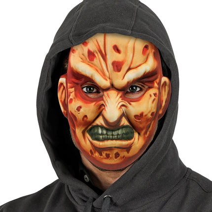 Masker Freddy stof voor heren detailopname – maskers