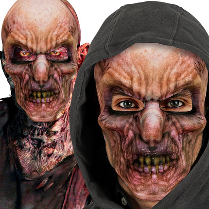 Zombie masker stof voor heren achterkant – maskers