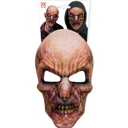 Zombie masker stof voor heren zijaanzicht – maskers