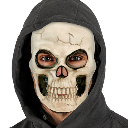 Schedel masker kunststof voor heren detailopname – maskers