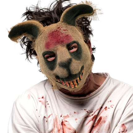 Masker eng rabbit kunststof en stof close-up – maskers