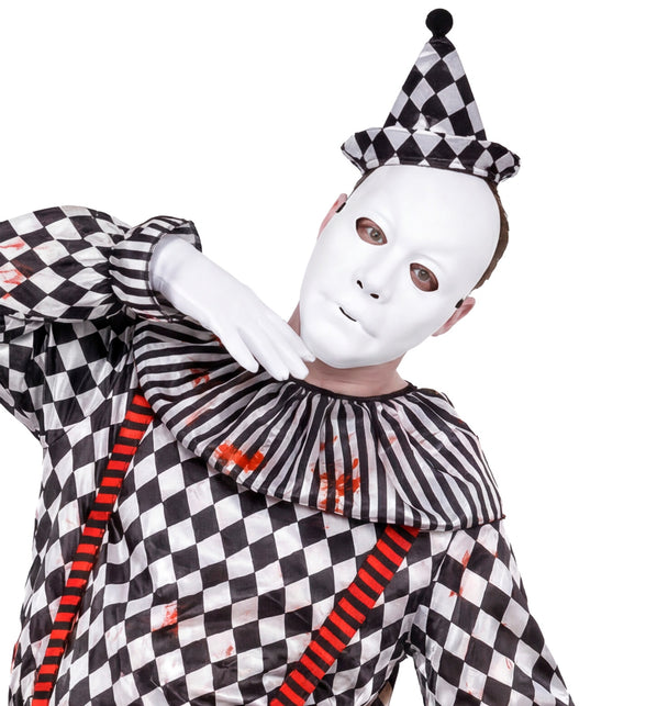 Masker man hard kunststof wit voor heren productfoto – maskers