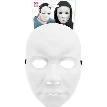 Masker man hard kunststof wit voor heren zijaanzicht – maskers