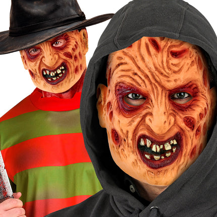 Masker Freddy latex voor heren detailopname – maskers
