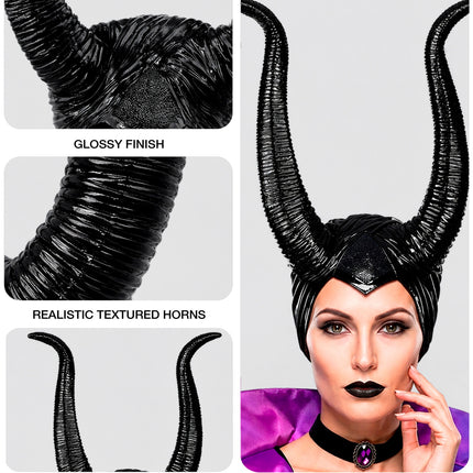 Malefica hoofddeksel voor dames close-up – hoeden