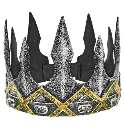 Kroon historisch latex zilver vooraanzicht – kronen