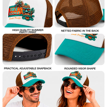 Pet zomer party tiki close-up – hoeden