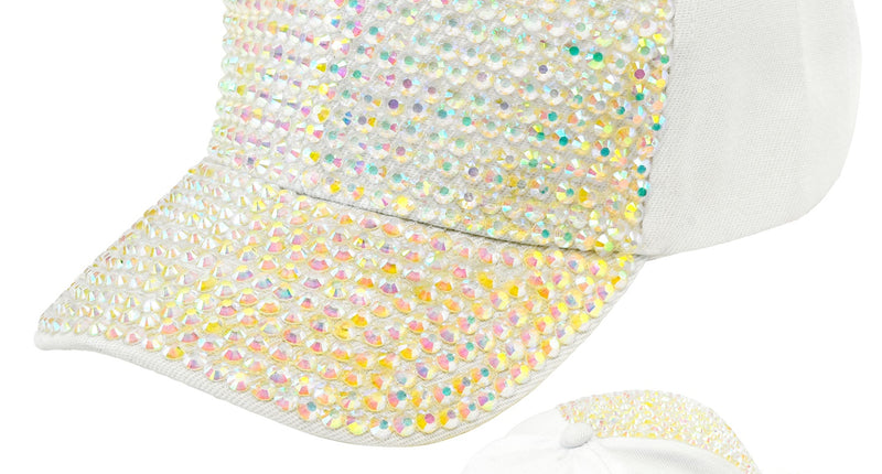 Pet strass met parels vooraanzicht – hoeden