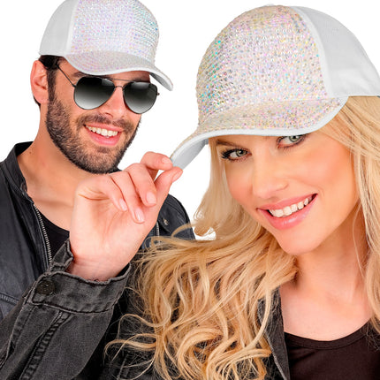 Pet strass met parels achterkant – hoeden